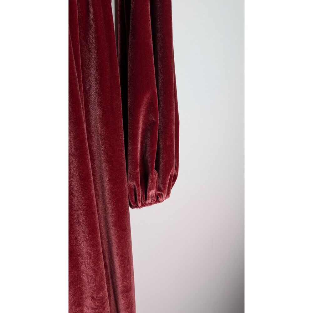 Baltic Born Velvet Maxi Dress L/XL Dusty Rose Romantic Wedding Guest Holiday - Picture 5 of 12